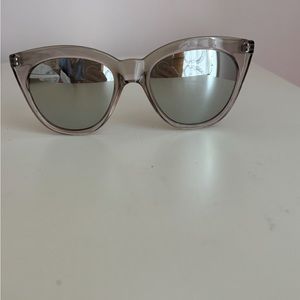 Le Specs clear transparent frame cat eye sunglasses